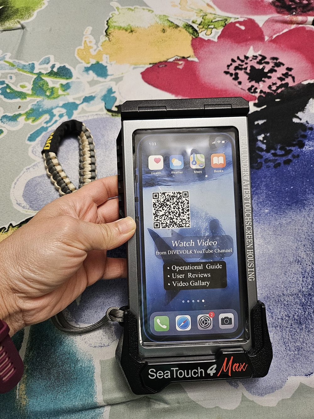 DIVEVOLK SeaTouch 4 Max Underwater Touchscreen Housing for Smartphone Black/Gray